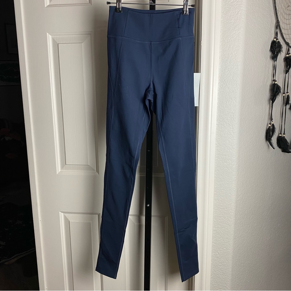 Girlfriend Collective Compressive High Waisted Legging - Midnight Blue - Picture 3 of 6